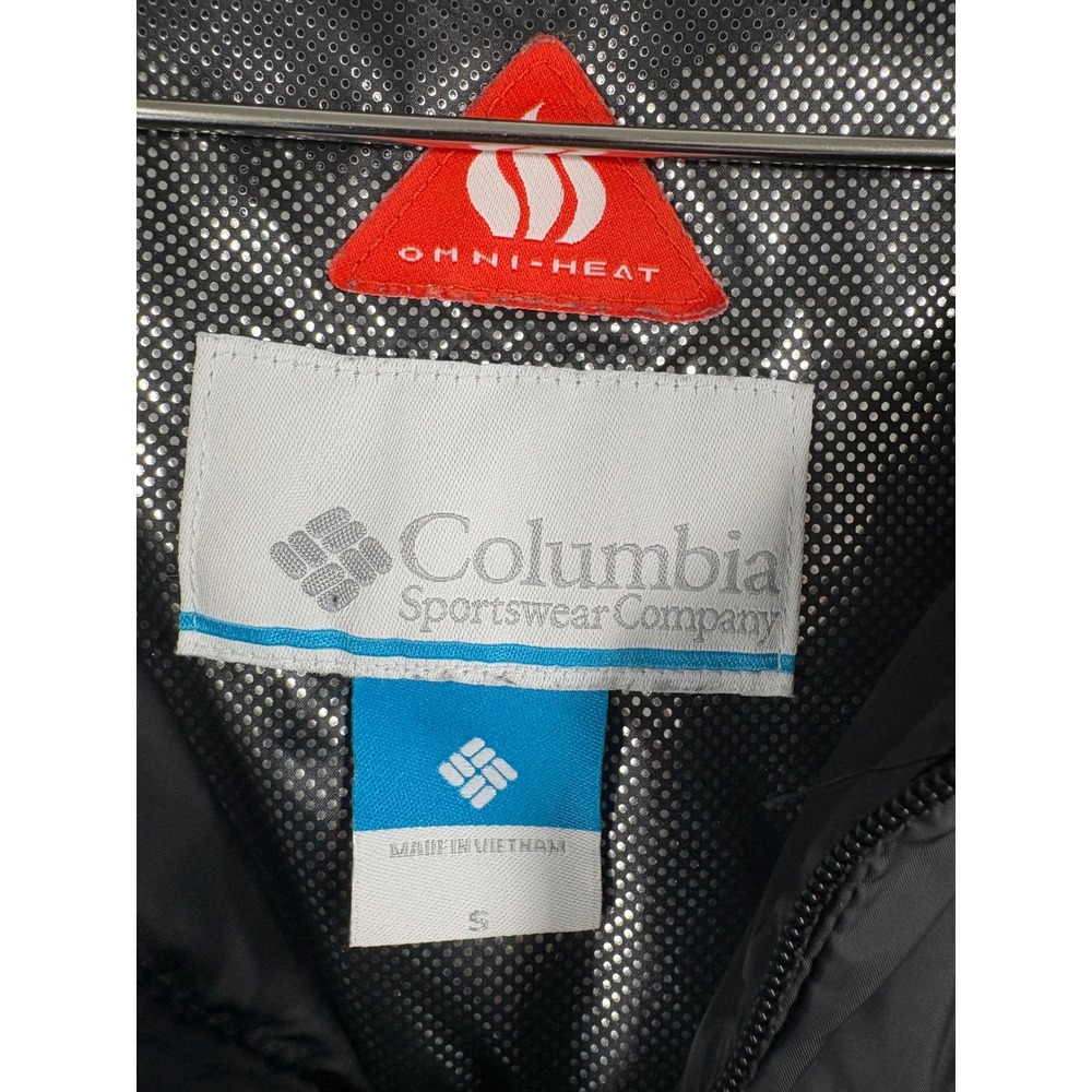 Columbia Omni-Heat Puffer Jacket Mens Small Black Hybrid Insulated Full Zip - Picture 3 of 13